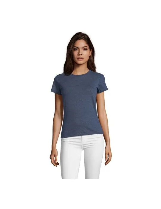 Tee-shirt Femme Personnalisable 100% Coton Régent Fit 150g Matières : coton biologique Taille textile : 3XL Couleurs : noir prof