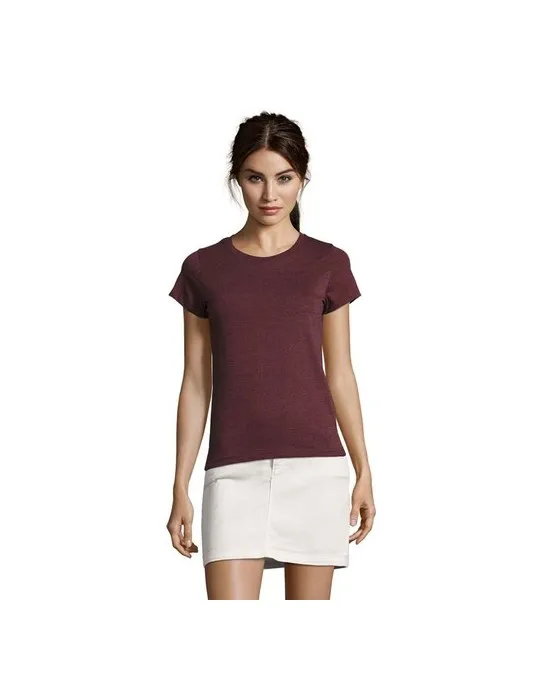 Tee-shirt Femme Personnalisable 100% Coton Régent Fit 150g Matières : coton biologique Taille textile : 4XL Couleurs : gris chin