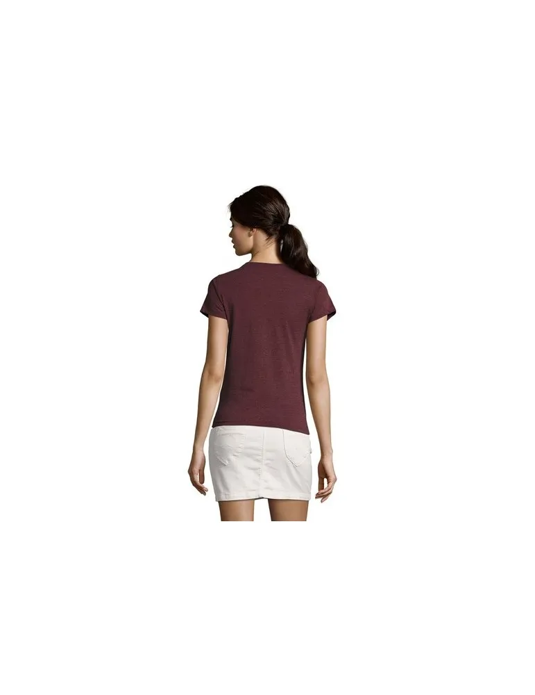 Tee-shirt Femme Personnalisable 100% Coton Régent Fit 150g Matières : coton biologique Taille textile : L Couleurs : gris chiné 