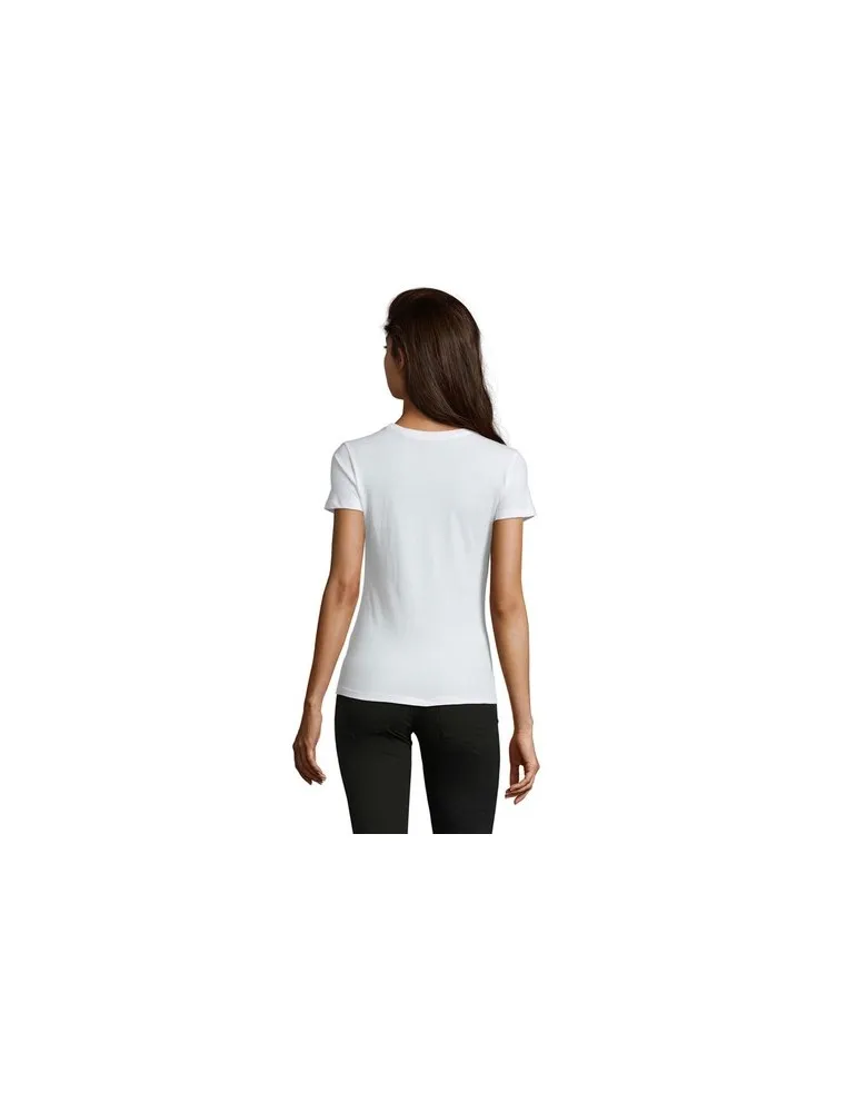Tee-shirt Femme Personnalisable 100% Coton Régent Fit 150g Matières : coton biologique Taille textile : XL Couleurs : gris chiné