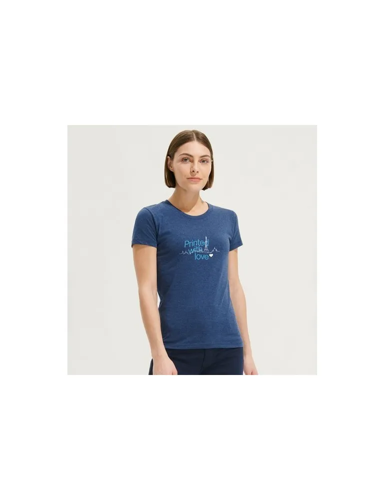 Tee-shirt Femme Personnalisable 100% Coton Régent Fit 150g Matières : coton biologique Taille textile : M Couleurs : bleu royal 