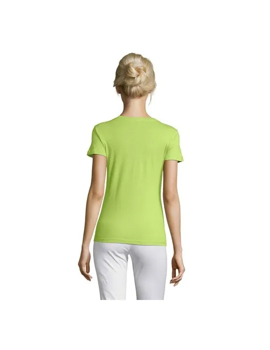 T-shirt Femme Personnalisable 100% Coton 150g REGENT Matières : suédine Couleurs : jaune goodies personnalisé en stock