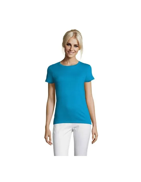 T-shirt Femme Personnalisable 100% Coton 150g REGENT Matières : liège Couleurs : blanc objet promo petit budget