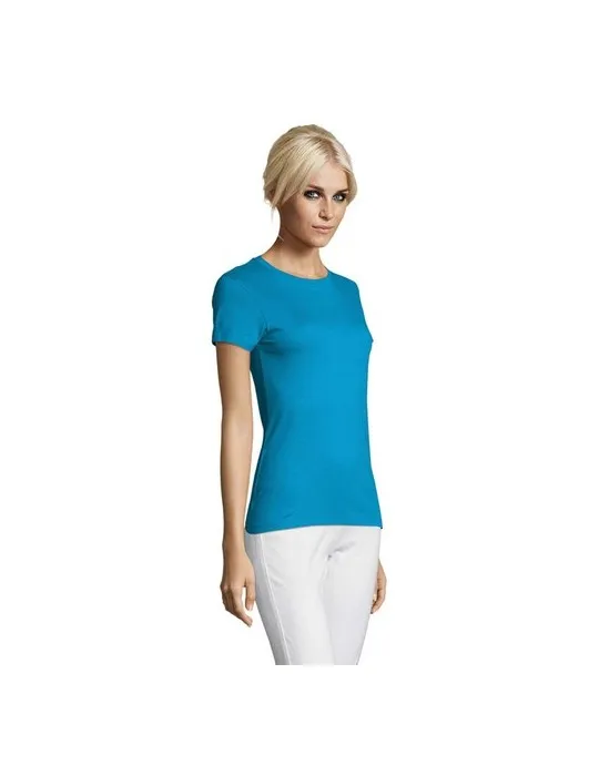 T-shirt Femme Personnalisable 100% Coton 150g REGENT Matières : liège Couleurs : blanc objet promo petit budget