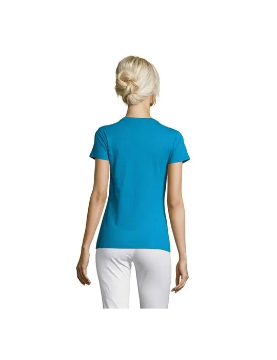 T-shirt Femme Personnalisable 100% Coton 150g REGENT Matières : liège Couleurs : blanc objet publicitaire robuste