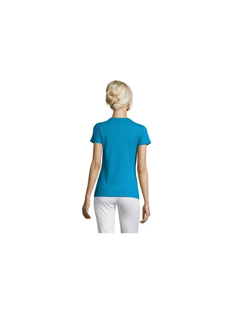 T-shirt Femme Personnalisable 100% Coton 150g REGENT Matières : liège Couleurs : rouge personnalisation sur mesure