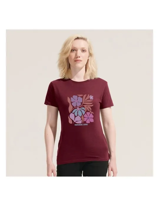 T-shirt Femme Personnalisable 100% Coton 150g REGENT Matières : plastique Couleurs : noir impression logo haute qualité