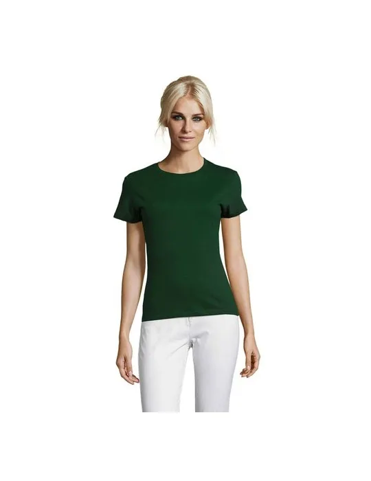T-shirt Femme Personnalisable 100% Coton 150g REGENT Couleurs : blanc impression haute définition