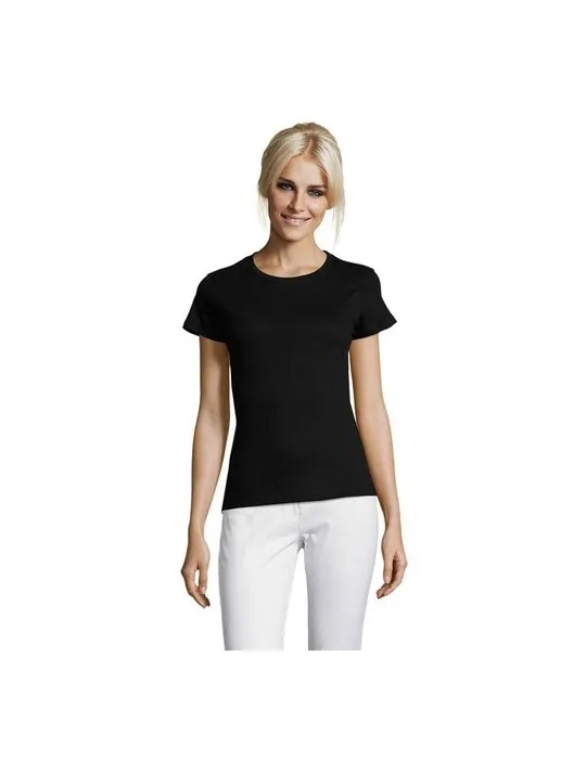 T-shirt Femme Personnalisable 100% Coton 150g REGENT Couleurs : gris objet publicitaire robuste