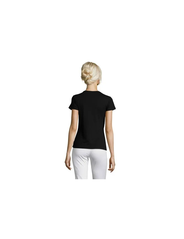 T-shirt Femme Personnalisable 100% Coton 150g REGENT Couleurs : gris marquage laser ultra précis