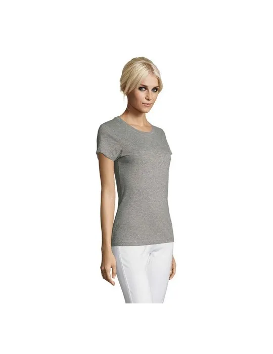 T-shirt Femme Personnalisable 100% Coton 150g REGENT Matières : PVC Couleurs : argenté impression haute définition