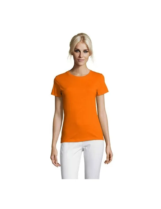 T-shirt Femme Personnalisable 100% Coton 150g REGENT Matières : bois Couleurs : naturel objet promo petit budget