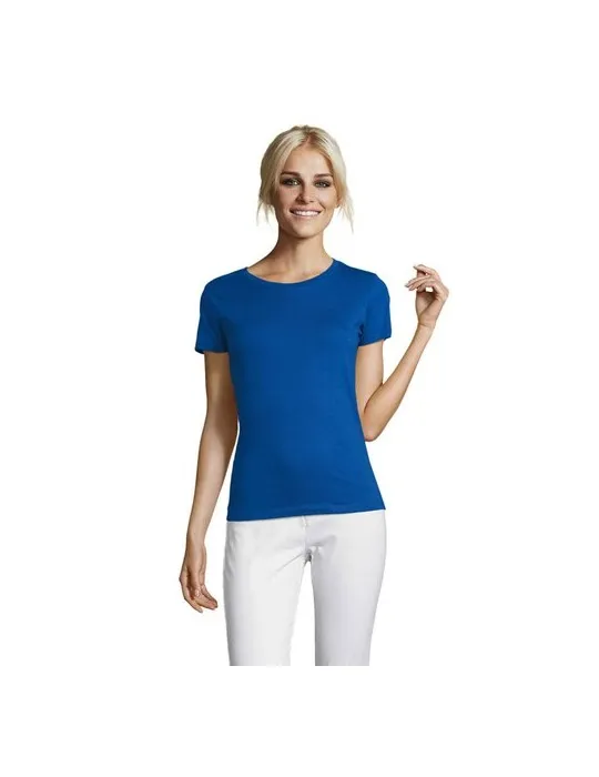 T-shirt Femme Personnalisable 100% Coton 150g REGENT Matières : papier à base d'herbe cadeau client original