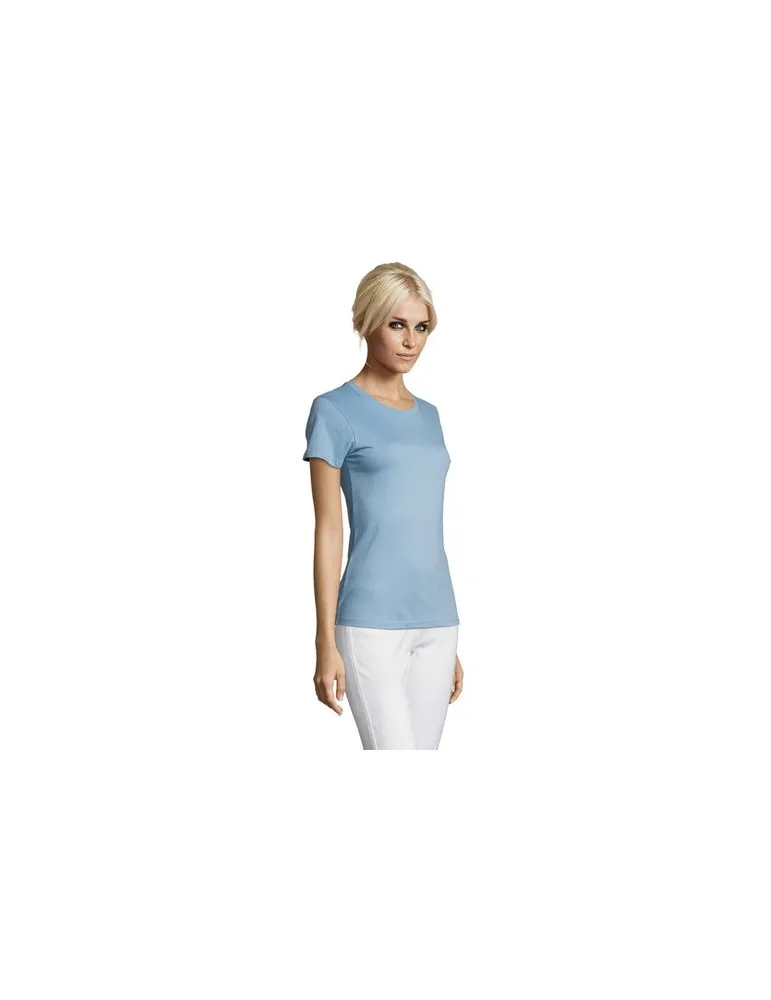 T-shirt Femme Personnalisable 100% Coton 150g REGENT Matières : plastique Couleurs : bleu accessoire événementiel unique