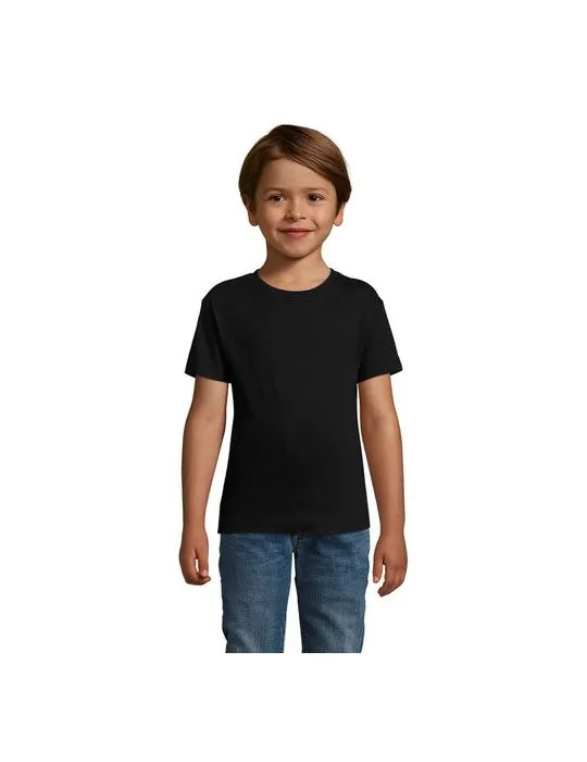 T-shirt personnalisé 100% coton enfant Régent Fit Matières : PU Couleurs : bleu marquage laser ultra précis