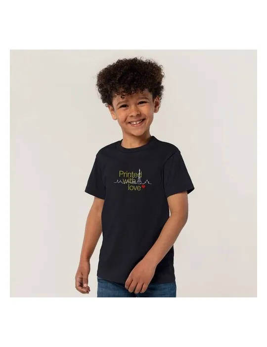 T-shirt personnalisé 100% coton enfant Régent Fit Matières : PU Couleurs : rouge cadeau client original