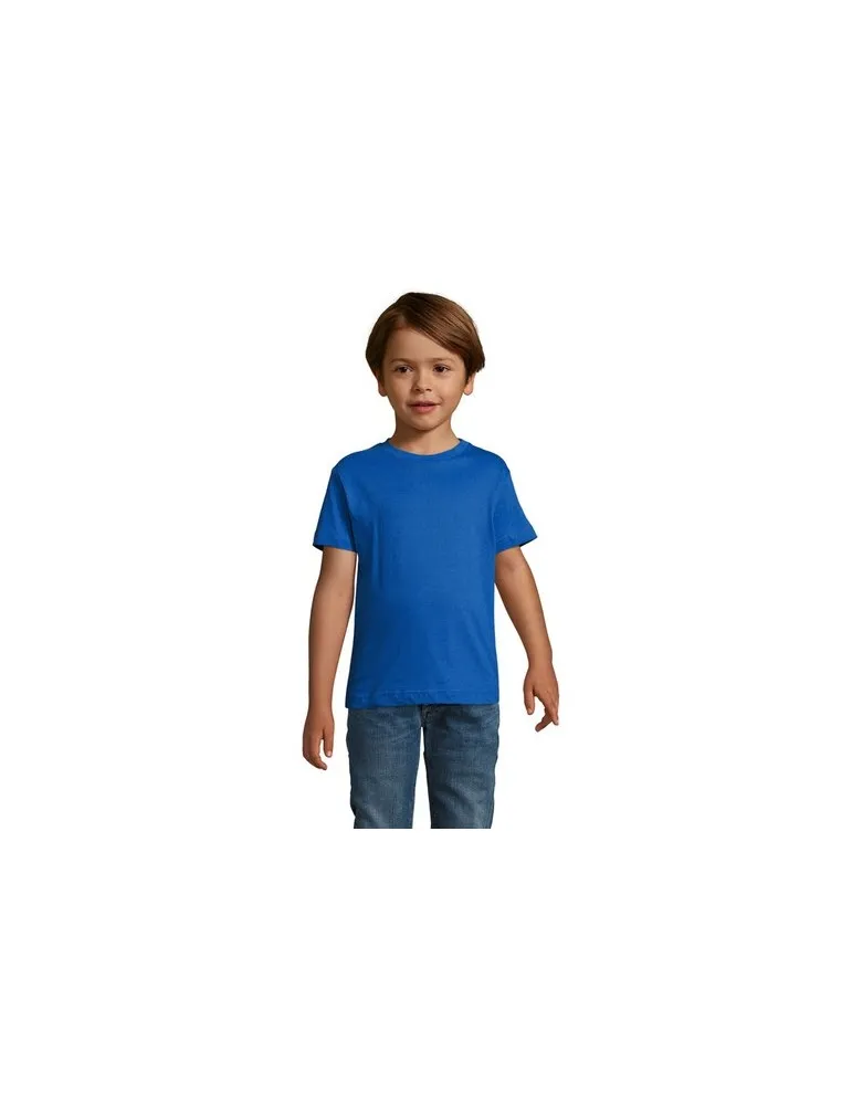 T-shirt personnalisé 100% coton enfant Régent Fit Couleurs : blanc objet publicitaire robuste