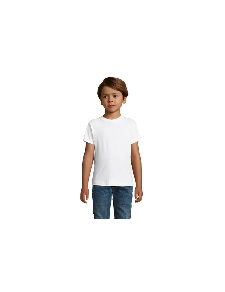 T-shirt personnalisé 100% coton enfant Régent Fit Couleurs : bleu fluo accessoire événementiel unique