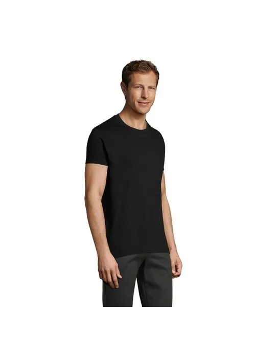 T-Shirt Personnalisé Homme Publicitaire REGENT FIT Couleurs : noir objet promotionnel éco-responsable