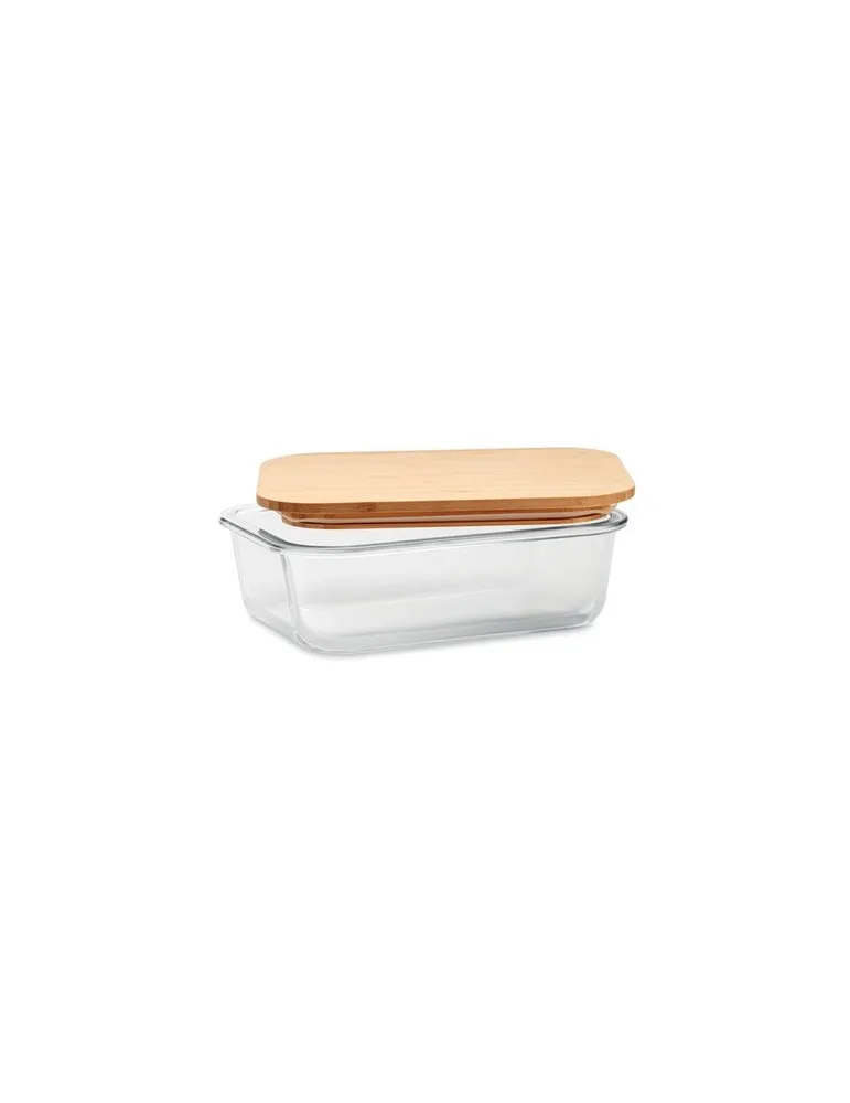 Lunchbox écologique en verre et bambou TUNDRA Matières : carton Couleurs : blanc personnalisable avec votre logo