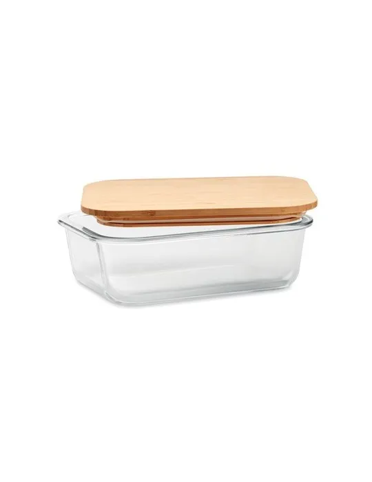 Lunchbox écologique en verre et bambou TUNDRA Matières : carton Couleurs : blanc personnalisable avec votre logo
