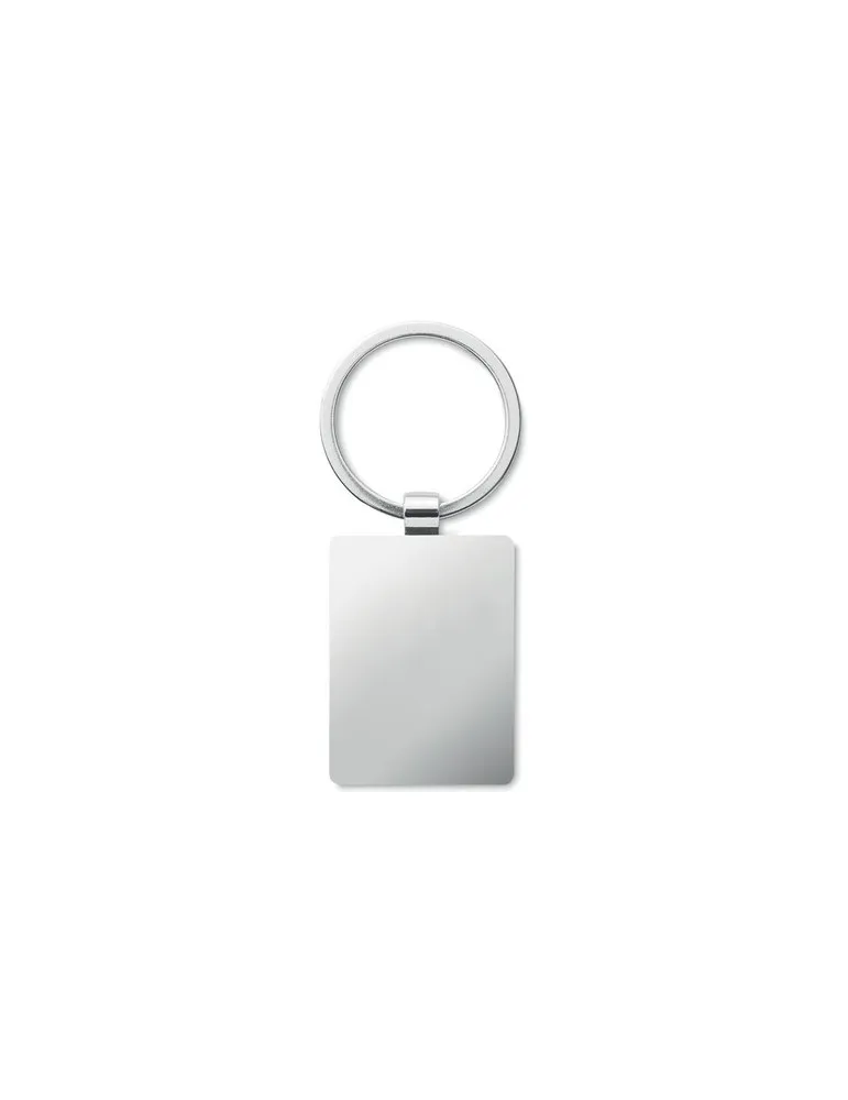 Porte-clés rectangle en bambou personnalisé BENDIGO Matières : plastique recyclé Couleurs : gris personnalisable avec votre logo