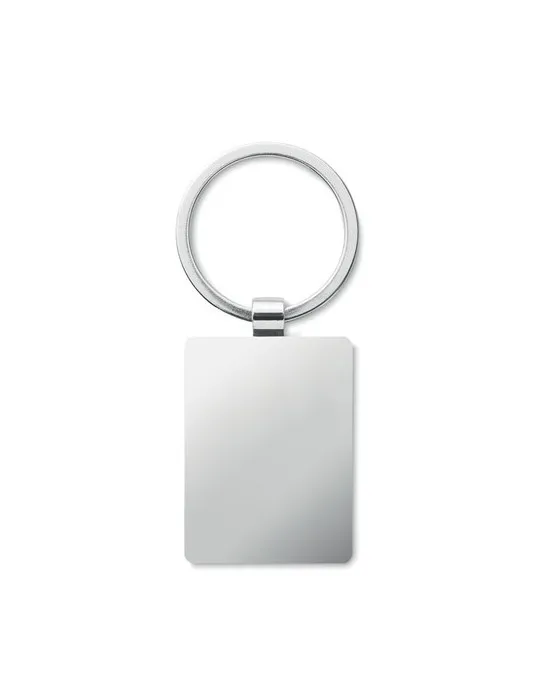 Porte-clés rectangle en bambou personnalisé BENDIGO Matières : plastique recyclé Couleurs : gris personnalisable avec votre logo