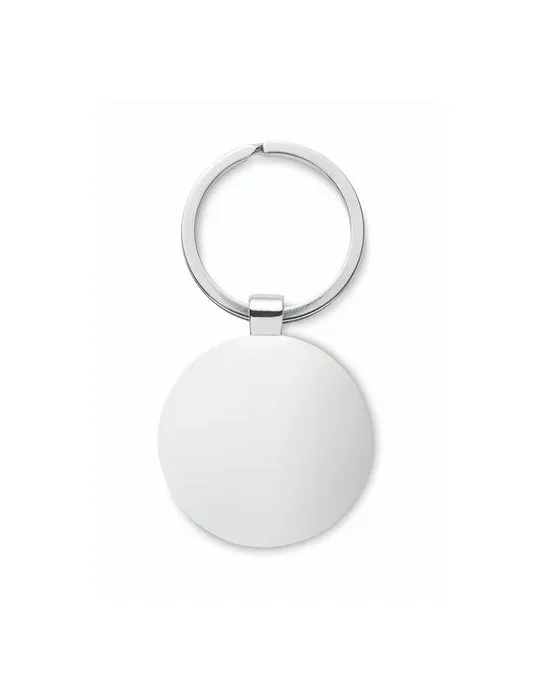 Porte-clés rond en métal et bambou personnalisable BENDIGO Matières : plastique Couleurs : rose personnalisable avec votre logo