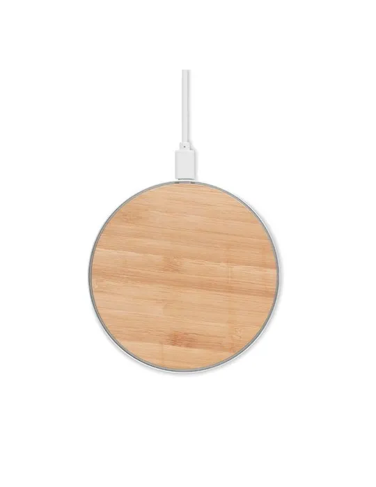 Chargeur sans fil écologique en bambou personnalisé DESPAD Matières : carton Couleurs : blanc livraison express 24h 48h