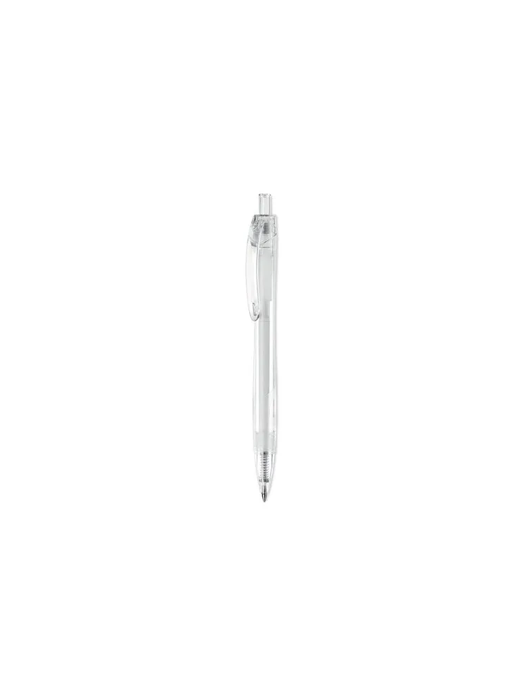 Stylo Bille Écologique en RPET Personnalisé - RPET Matières : polyester Couleurs : blanc marquage laser ultra précis