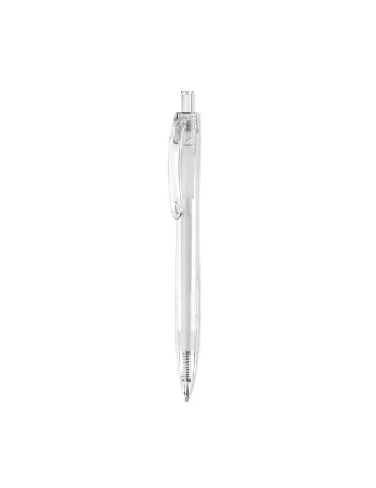 Stylo Bille Écologique en RPET Personnalisé - RPET Matières : polyester Couleurs : blanc marquage laser ultra précis
