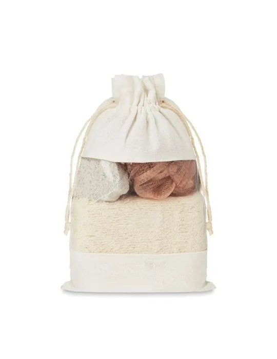 Set de bain pochette coton CUIDA SET