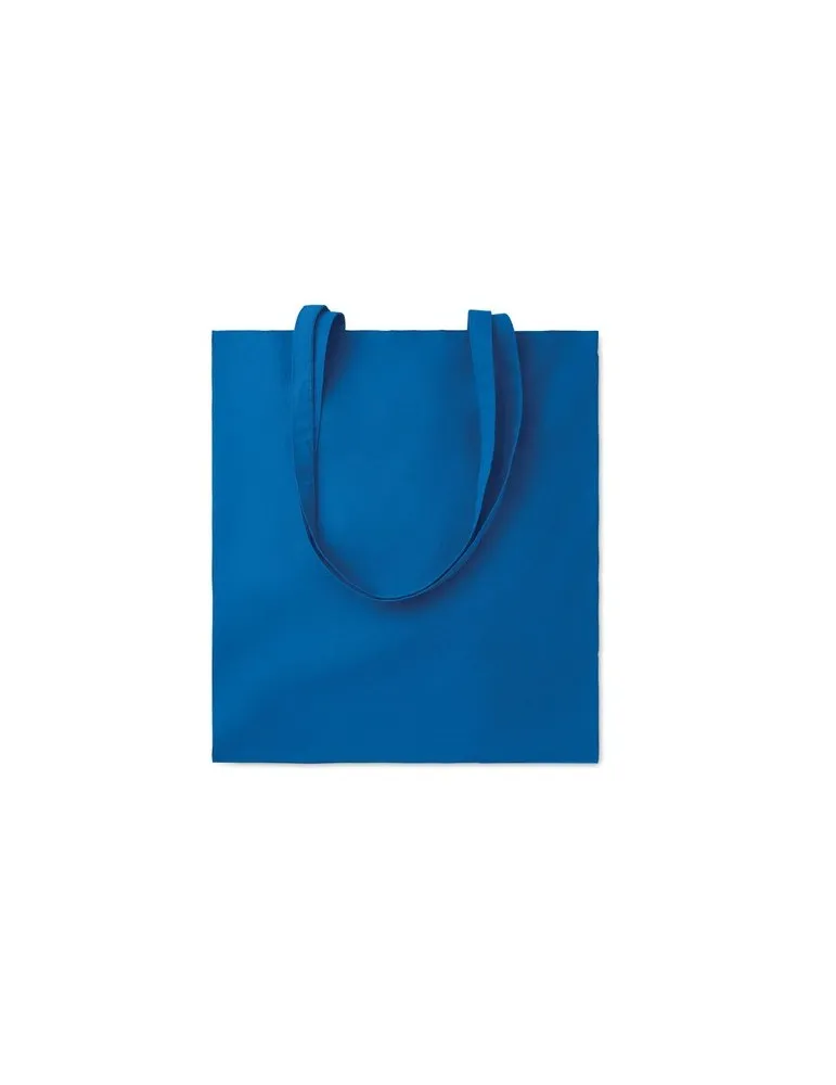 Sac shopping écologique en coton 180gr/m² - COTTONEL COLOUR Matières : coton Couleurs : bleu marine marquage couleur éclatante