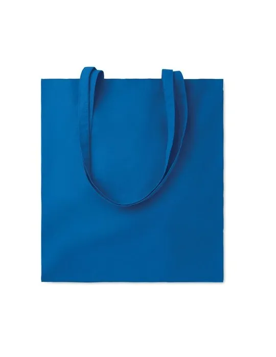 Sac shopping écologique en coton 180gr/m² - COTTONEL COLOUR Matières : coton Couleurs : bleu marine marquage couleur éclatante