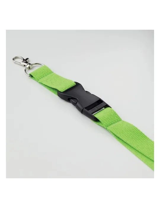 Lanyard Personnalisé 25mm avec Crochet Métallique WIDE LANY Matières : acier inoxydable Couleurs : blanc goodies entreprise desi