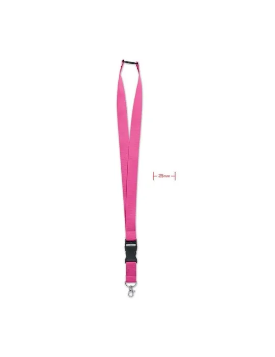 Lanyard Personnalisé 25mm avec Crochet Métallique WIDE LANY marquage laser ultra précis