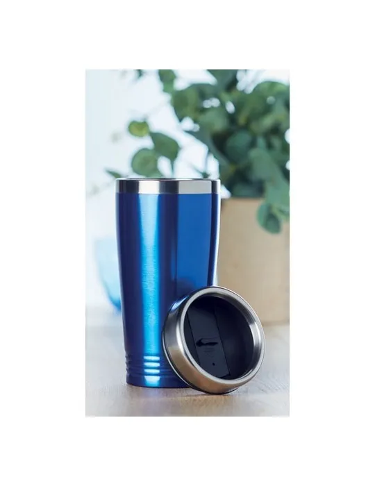 Tasse de voyage double paroi personnalisée écologique - RODEO COLOUR Matières : papier de pierre Couleurs : blanc cadeau collabo