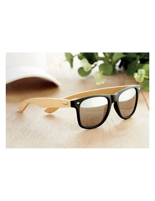 Lunettes de soleil écologiques en bambou - CALIFORNIA TOUCH Matières : EVA Couleurs : blanc objet promotionnel éco-responsable