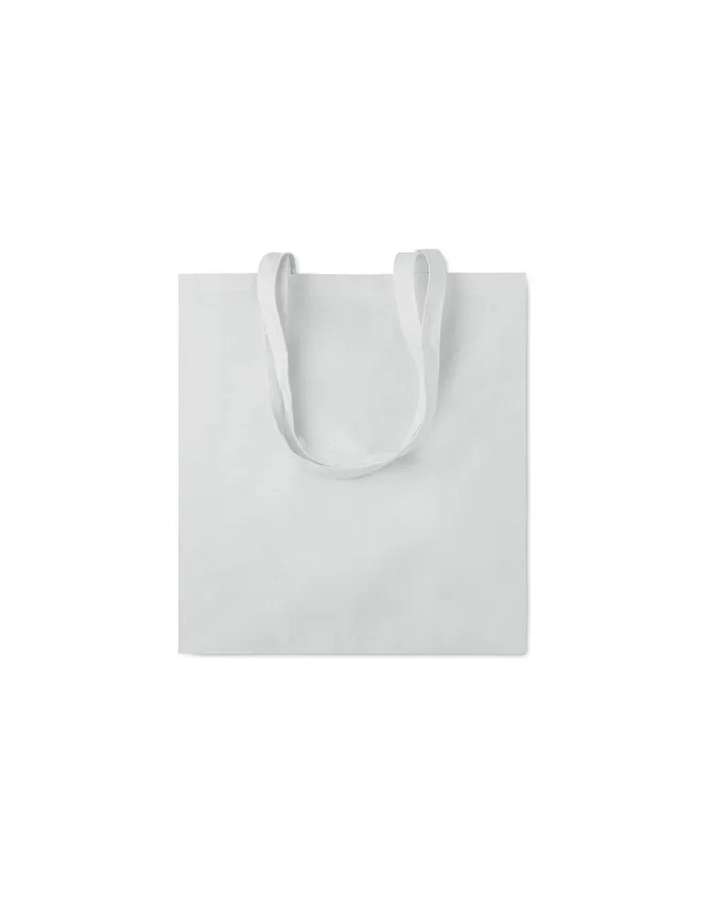 Sac shopping écologique en coton 140gr/m² - PORTOBELLO Matières : cire Couleurs : blanc impression logo haute qualité
