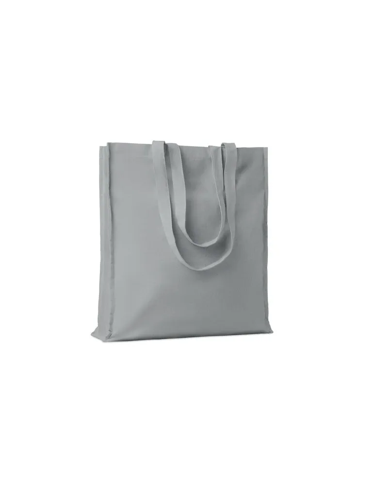Sac shopping écologique en coton 140gr/m² - PORTOBELLO Matières : acier inoxydable Couleurs : bleu personnalisable avec votre lo