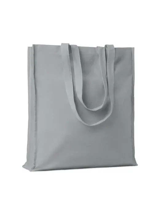 Sac shopping écologique en coton 140gr/m² - PORTOBELLO Matières : acier inoxydable Couleurs : bleu personnalisable avec votre lo