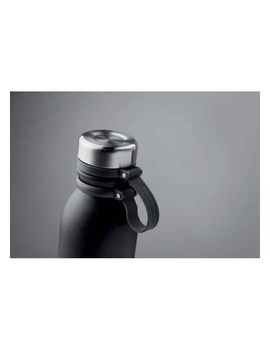 Bouteille isotherme double paroi 600ml personnalisée - ICELAND Matières : ABS Couleurs : noir impression haute définition