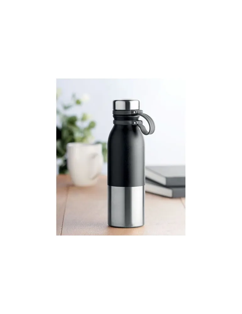 Bouteille isotherme double paroi 600ml personnalisée - ICELAND Matières : ABS Couleurs : noir cadeau collaborateur premium