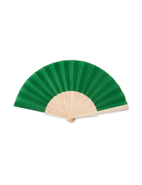 Éventail Manuel en Bois Personnalisé Écologique Fanny Wood Couleurs : noir objet promotionnel éco-responsable