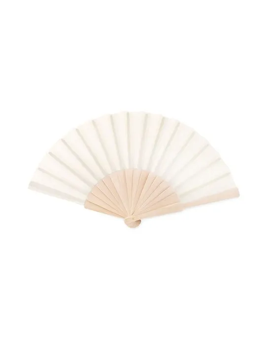 Éventail Manuel en Bois Personnalisé Écologique Fanny Wood Matières : bambou Couleurs : bois cadeau entreprise pas cher