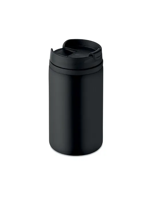Mug isotherme pratique double paroi 250 ml personnalisé FALUN cadeau d'entreprise Matières : aluminium recyclé&nbsp; Couleurs : argen