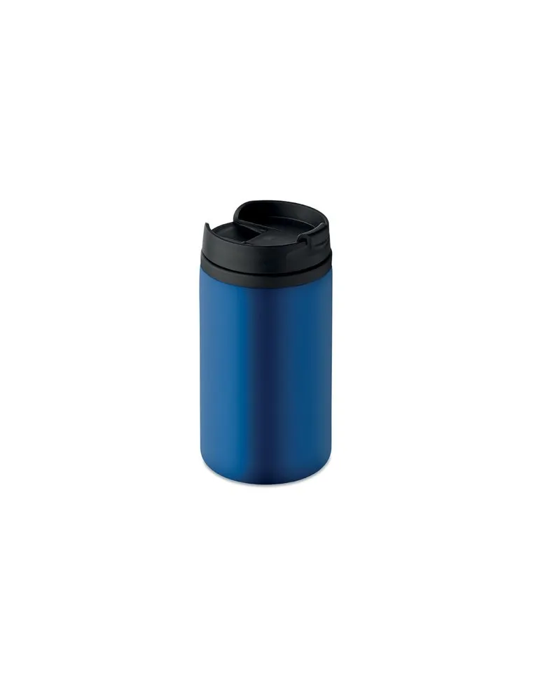 Mug isotherme pratique double paroi 250 ml personnalisé FALUN cadeau d'entreprise Matières : aluminium recyclé&nbsp; Couleurs : turqu
