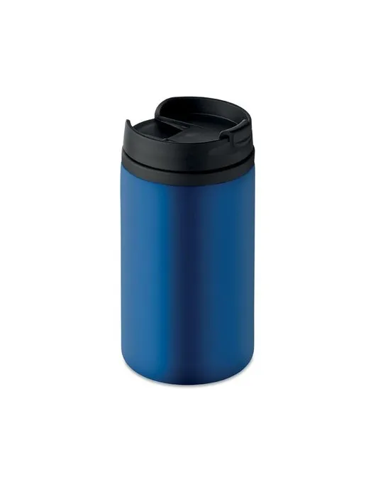 Mug isotherme pratique double paroi 250 ml personnalisé FALUN cadeau d'entreprise Matières : aluminium recyclé&nbsp; Couleurs : turqu