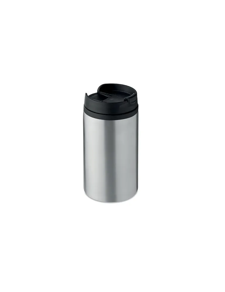 Mug isotherme pratique double paroi 250 ml personnalisé FALUN cadeau d'entreprise Matières : bambou Couleurs : bois cadeau entre