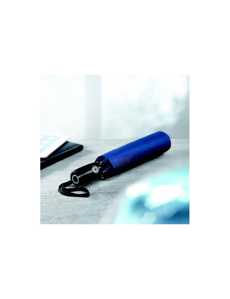 Parapluie automatique tempête personnalisé GENTLEMEN Matières : acier inoxydable Couleurs : argenté mat objet publicitaire robus